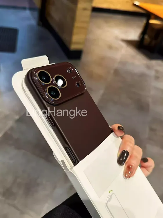 秋冬限定梅子色大视窗水晶护镜适用苹果17promax手机壳17pro/17硬