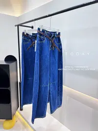 【Q-xyy服饰】时尚显瘦牛仔弯刀裤 37589