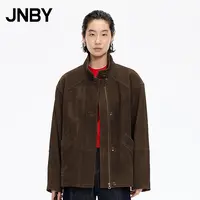 【商场同款】JNBY/江南布衣25冬新品皮衣立领磨绒山羊皮5P0A12830