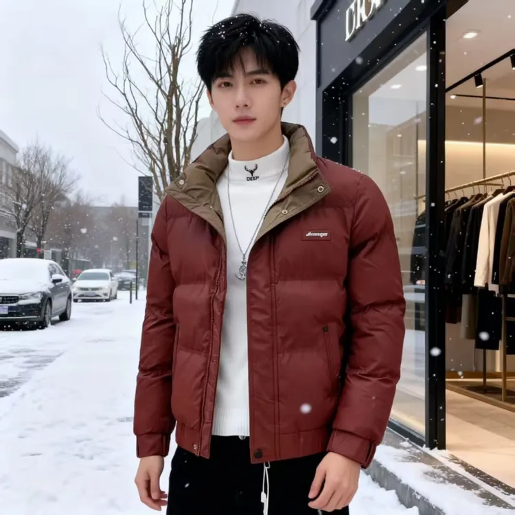 冬季新款棉衣棉服男士立领棉袄加厚短款休闲时尚保暖修身潮牌外套