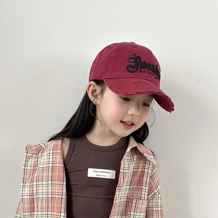 儿童帽子女款2025新款女童棒球帽春夏季薄款遮阳女孩鸭舌帽韩版潮