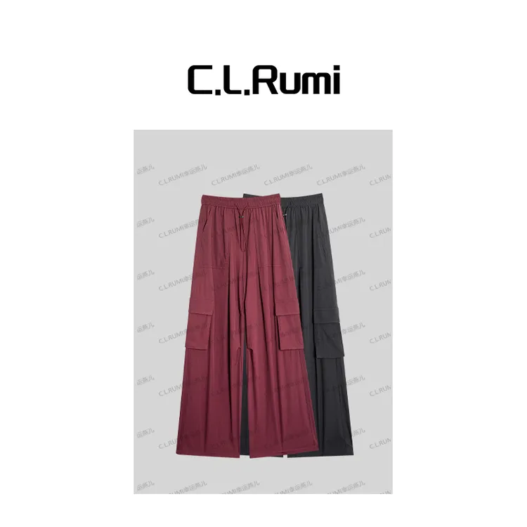 【Rumi精品】“工装裤”夏凉感速干超薄宽松不挑身形工装休闲裤6915kz