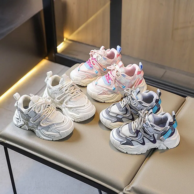 女童运动鞋2025新款儿童春秋软底运动鞋男童老爹鞋中大童休闲鞋潮