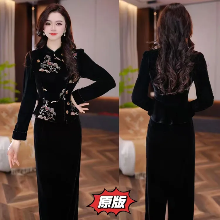 【金马玉堂】2026春季马年新款收腰显瘦洋气减龄轻奢女人味连衣裙