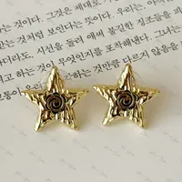 黄铜耳饰 【ART ME】星星耳钉金色轻奢高级质感小众精致耳饰24ys020