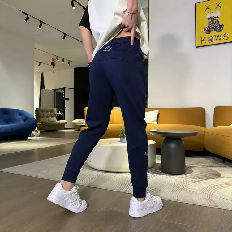 2024春季新款男士修身卫裤弹力网红时尚潮流休闲裤百搭高档小脚裤