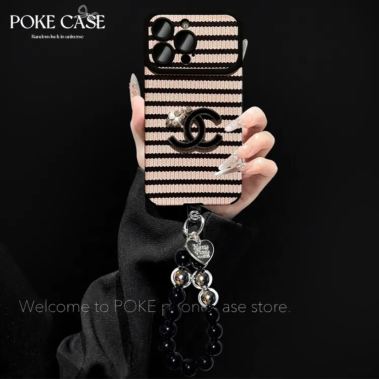 大视窗极简条纹适用苹果17PRO双C标华为VIVO小米OPPO手链手机壳