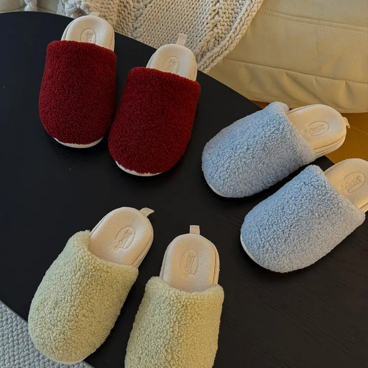可拆卸棉拖鞋女冬季情侣居家室内厚底软底防滑棉拖保暖家用拖鞋男
