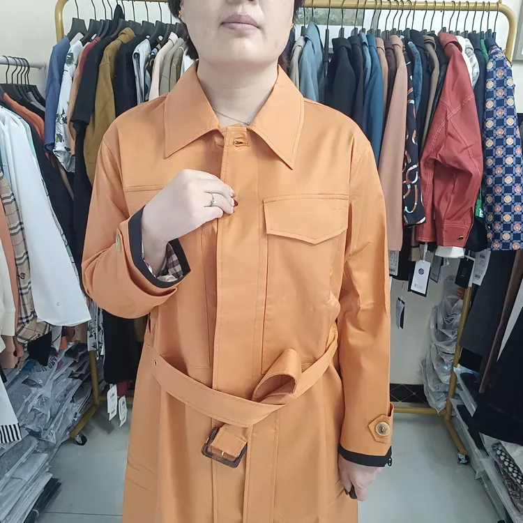 春秋风衣女中长款过膝宽松休闲百搭气质外套