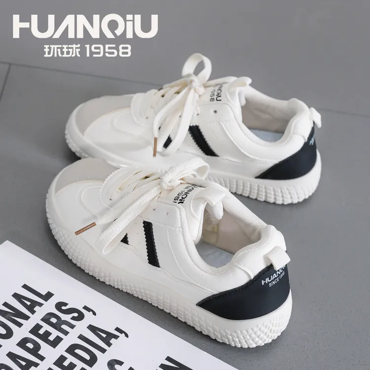 环球2025秋季新款时尚百搭运动休闲鞋潮流舒适轻便板鞋小白鞋女