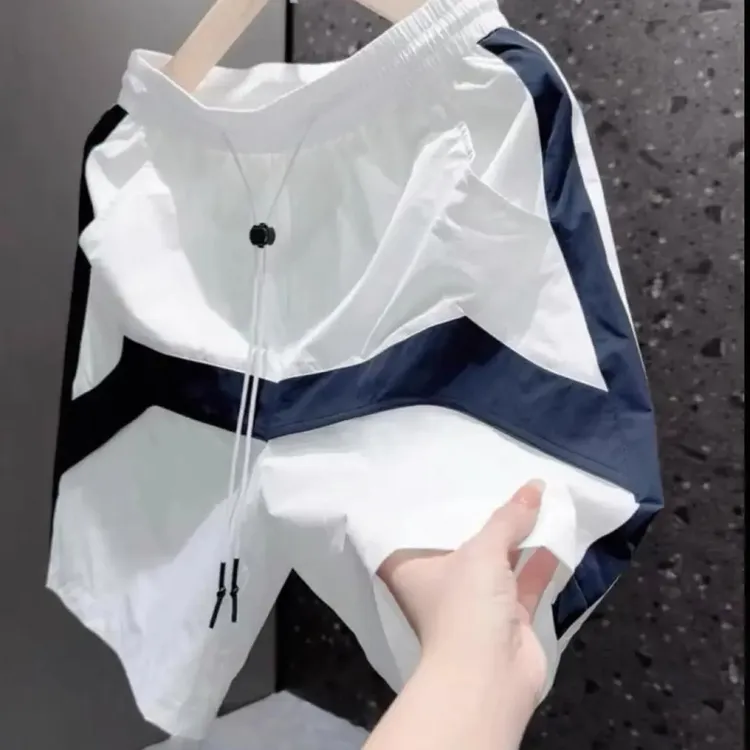 男士夏季薄款裤子2025新款短裤男款欧货中裤潮流透气速干沙滩裤潮