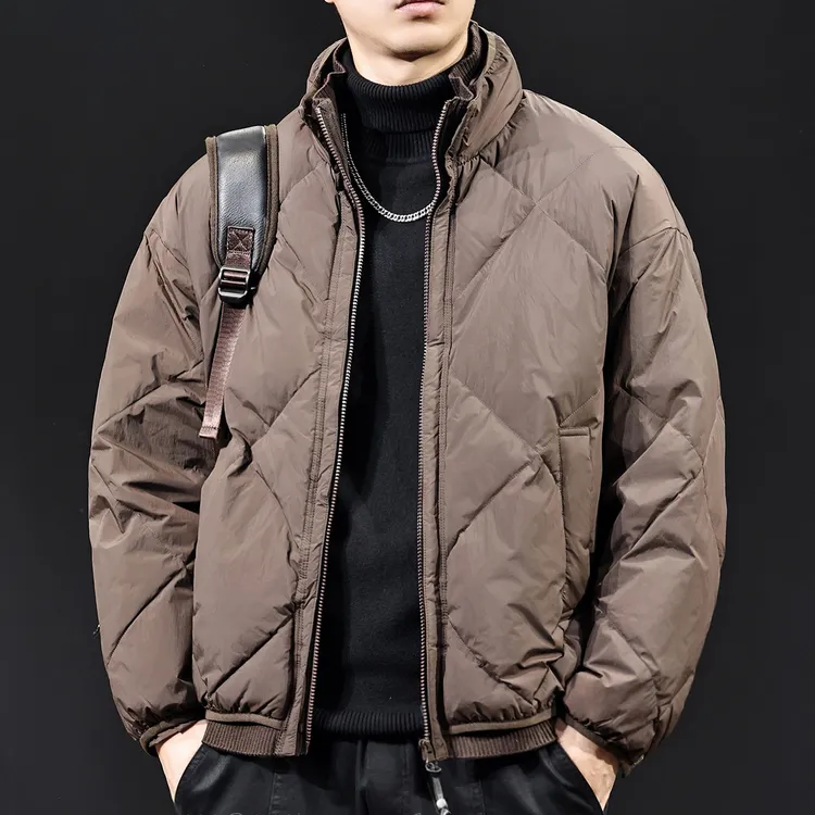 U&PURA立领薄羽绒服男士秋冬季2025新款白鸭绒保暖潮牌休闲外套