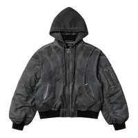 AvinMade/脏染做旧廓形MA-1 bomber飞行员夹克棉服