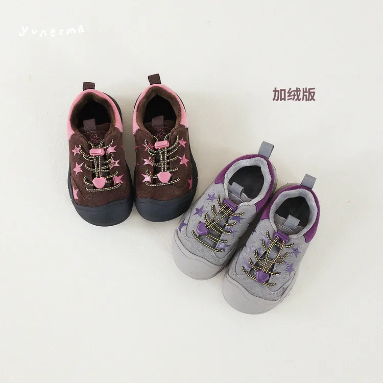 允儿妈冬季新款百搭户外山系加绒朔溪鞋儿童涉水鞋棉鞋宝宝运动鞋