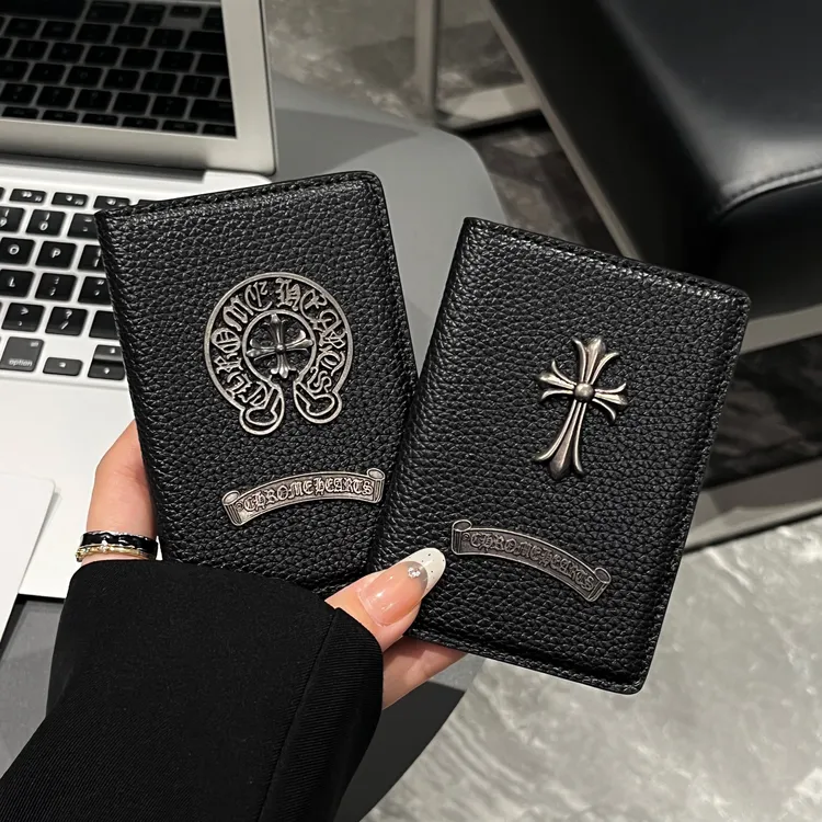 2025新款金属标十字架证件收纳包克罗心对折老花卡包多个卡套钱包
