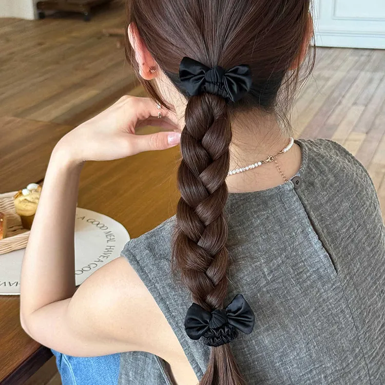 韩国简约蝴蝶结小肠发圈头绳扎头发皮筋高级感基础款2025新款发饰