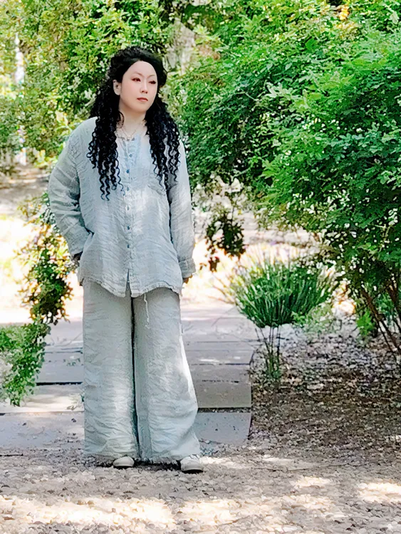 文艺百搭宽松复古个性亚麻宽松休闲裤