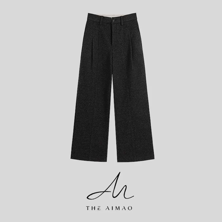 【THE AIMAO】“睿智精英”加厚精纺羊毛混纺中缝压线裤XYX81283