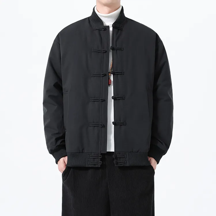 冬季中国风男士大码白鸭绒羽绒服新中式潮流百搭宽松休闲立领外套