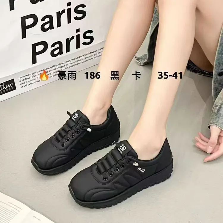 186秋冬新款软底防滑健步跳舞舒适百搭面包鞋女鞋