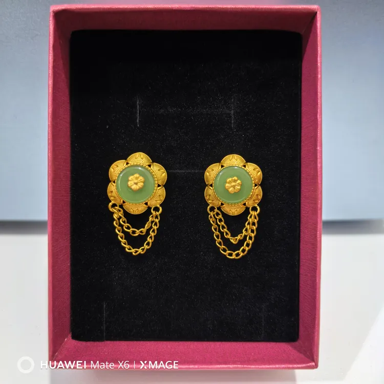 藏族饰品藏族舞配饰耳饰藏族首饰黄铜镀金不掉色