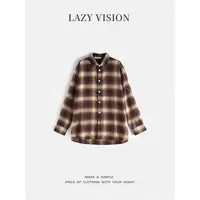 LAZYVISION/纯棉磨毛亲肤细腻休闲女士衬衫ZMD-29783