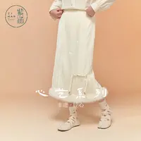 紫涵新中式直筒盘扣半身裙女冬季新款绒毛拼接长款裙子Z4Z09AS028