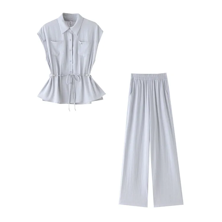 0909宽松休闲复古港风女装轻熟风上衣INS风夏季时尚套装