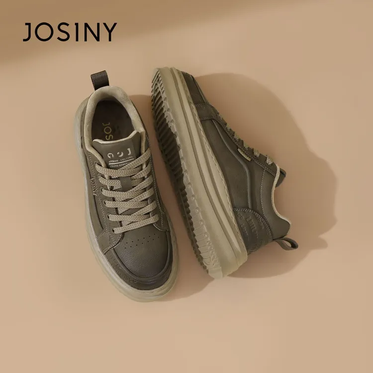 卓诗尼高帮板鞋男2025新秋冬爆款加绒超轻运动增高休闲585N60995