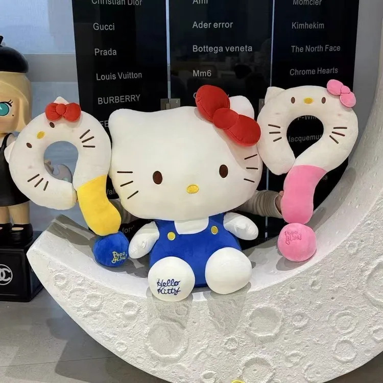 创意问号颈枕旅途u型枕kitty猫居家沙发抱枕夏季午睡枕腰背靠枕