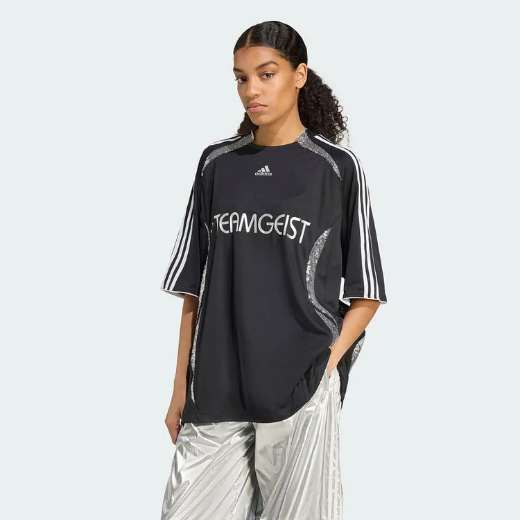 阿迪达斯 （adidas）女子运动宽松短袖球衣KE9792