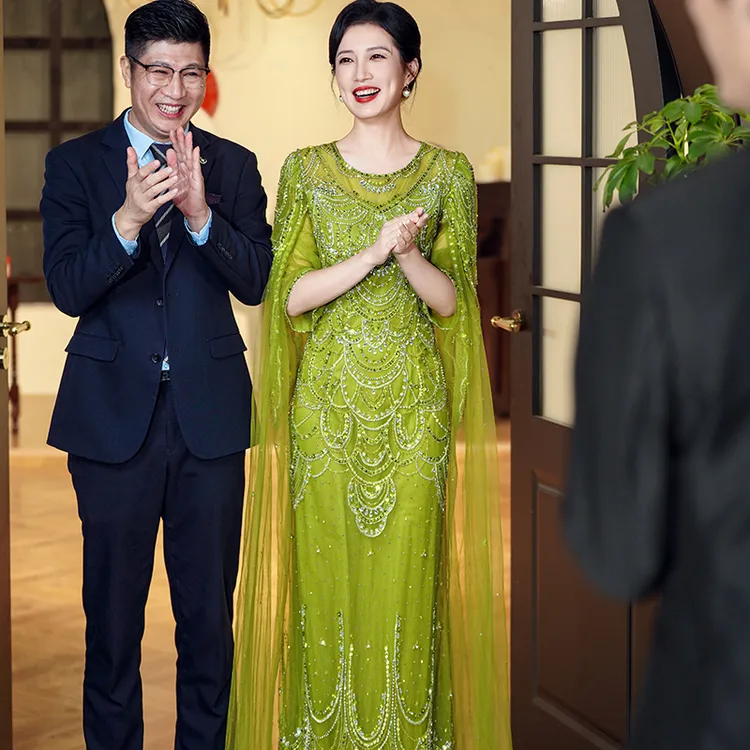 6010高端优雅年轻气质宴会主持人晚礼服2024新款喜妈妈婚宴礼服