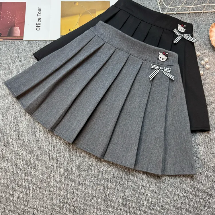 女童百褶裙春秋新款儿童半身裙洋气西装短裙小女孩学院风jk裙子潮