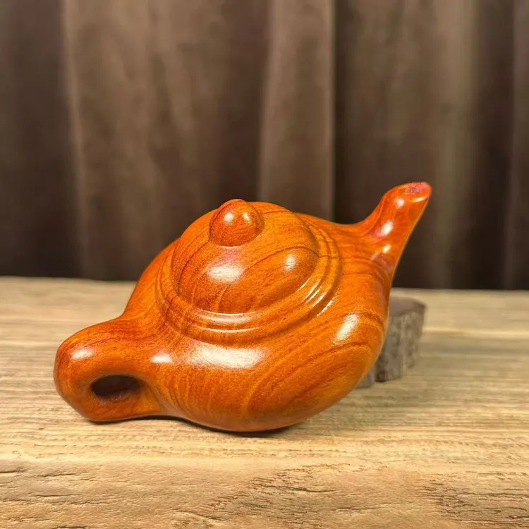 花梨木木雕茶壶麻将把把壶手把件文玩把把壶随身摆件