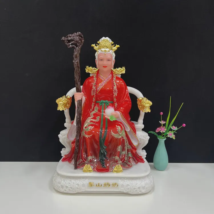 合成汉白玉泰山奶奶无生老母八卦老母骊山老母无极老母摆件工艺品