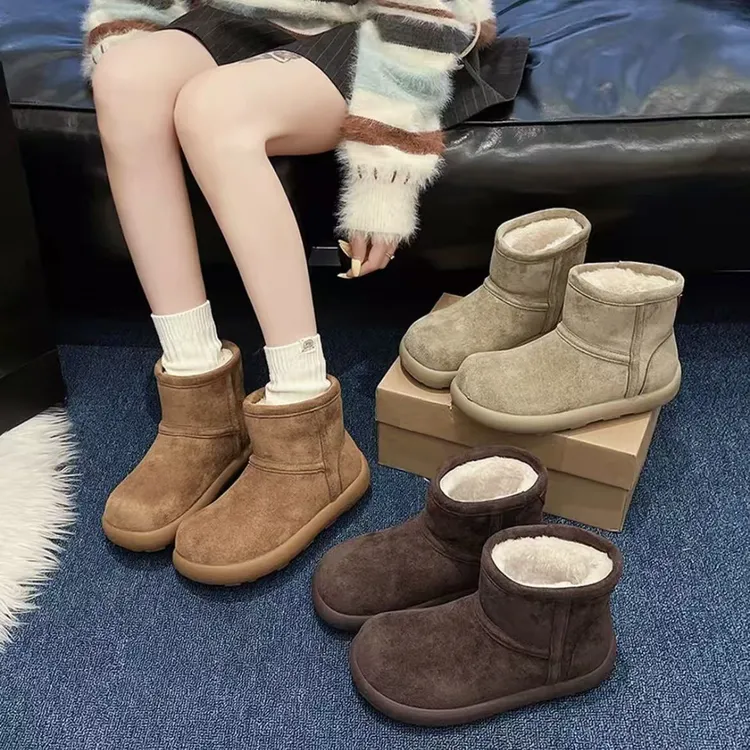 小土豆雪地靴芒果头防水韩版学院风加绒保暖防滑短靴