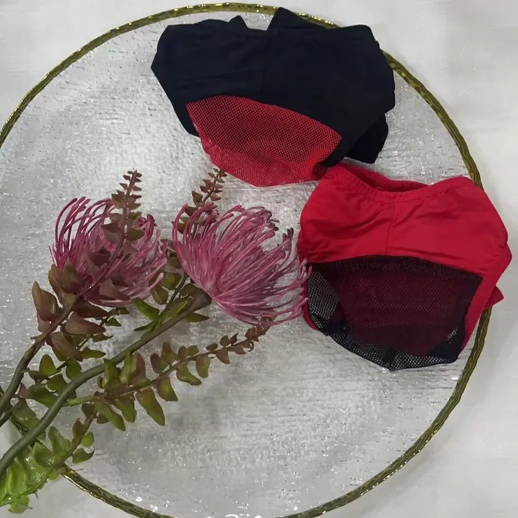 男士个性透气网眼拼接低腰舒适时尚简约内裤2条装内衣网纱