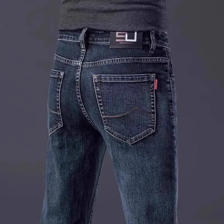 香港高端牛仔裤男士潮牌修身直筒弹力2025春秋季新款百搭休闲长裤