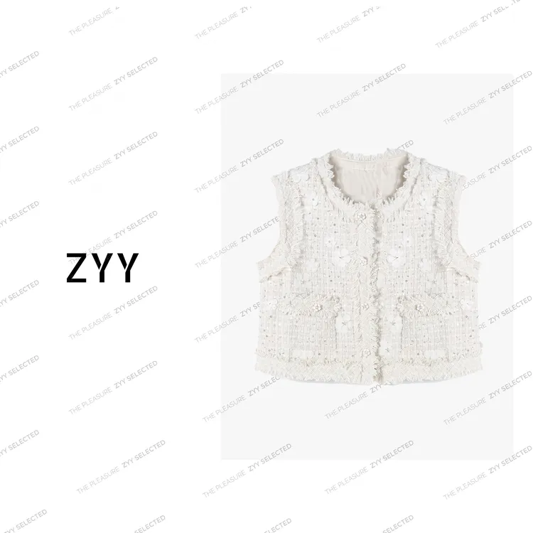 ZYY【春日独白】2025S/S新品时髦精致百搭显瘦马甲X25CJ63