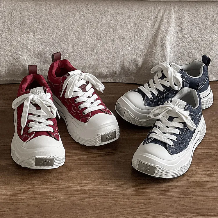 CPOZ男鞋SHOO重奏系列耐磨厚底复古帆布鞋男女潮流板鞋厚底松糕女