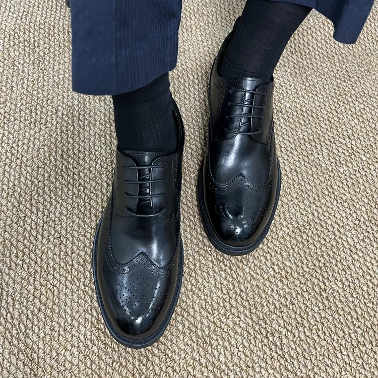 【清仓处理】小牛皮男士皮鞋,四季可穿！
