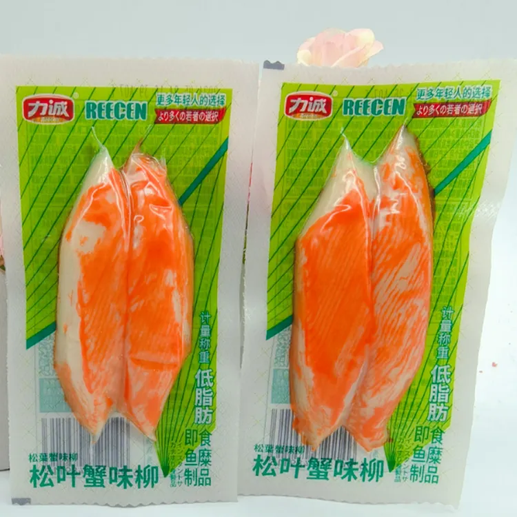 力诚松木蟹味柳海味零食蟹足棒寿司饭团沙拉休闲海鲜熟食蟹柳食品