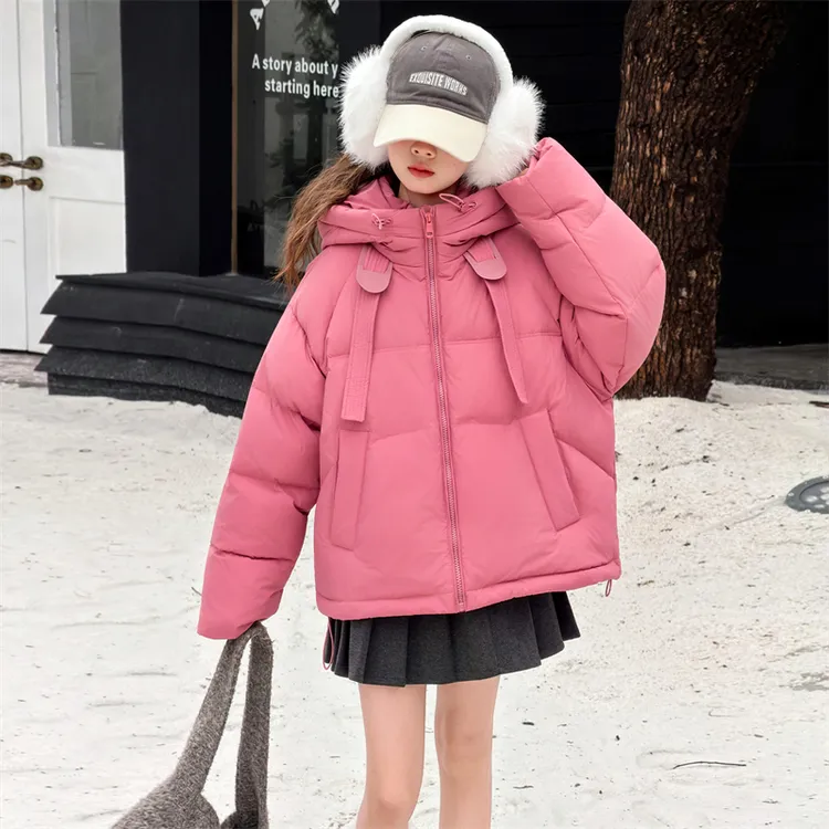 多巴胺糖果色短款云朵颗粒绒棉服甜酷女童冬季款韩系宽松加厚棉衣