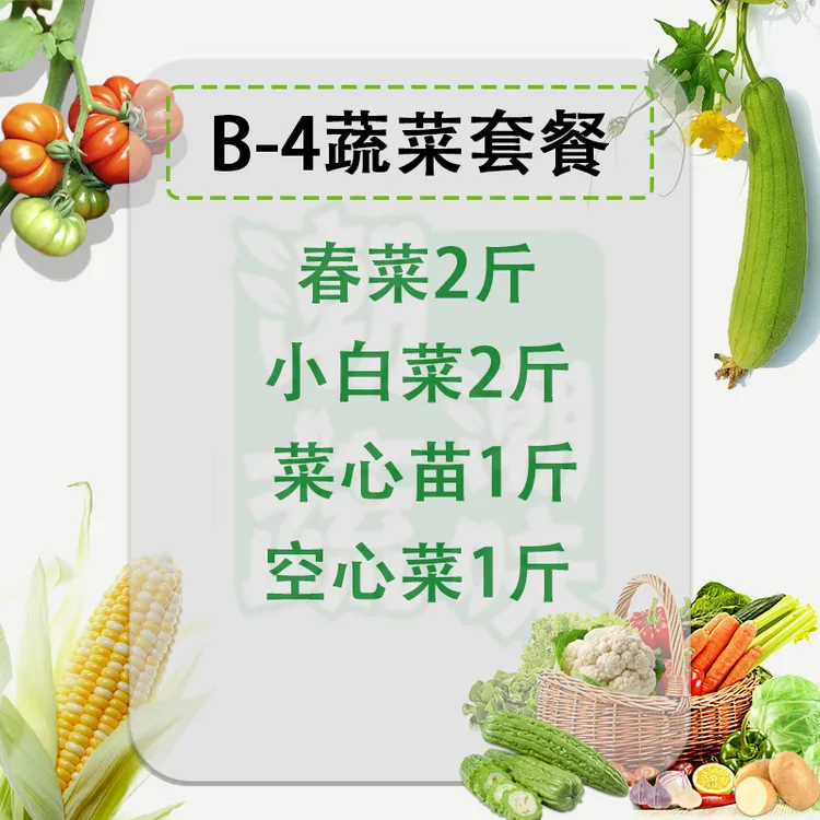 【B号多套餐可选蔬菜套餐】6/7斤装 潮汕蔬菜混搭广东省内冷链包邮