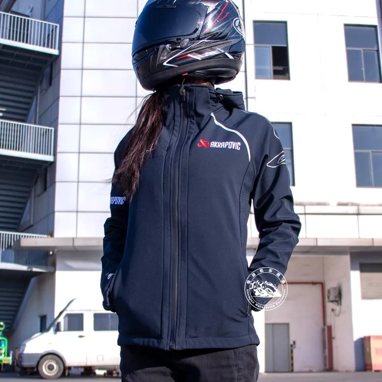 天蝎国产冲锋衣新款全刺绣秋冬厚款骑行服休闲夹克防风防水