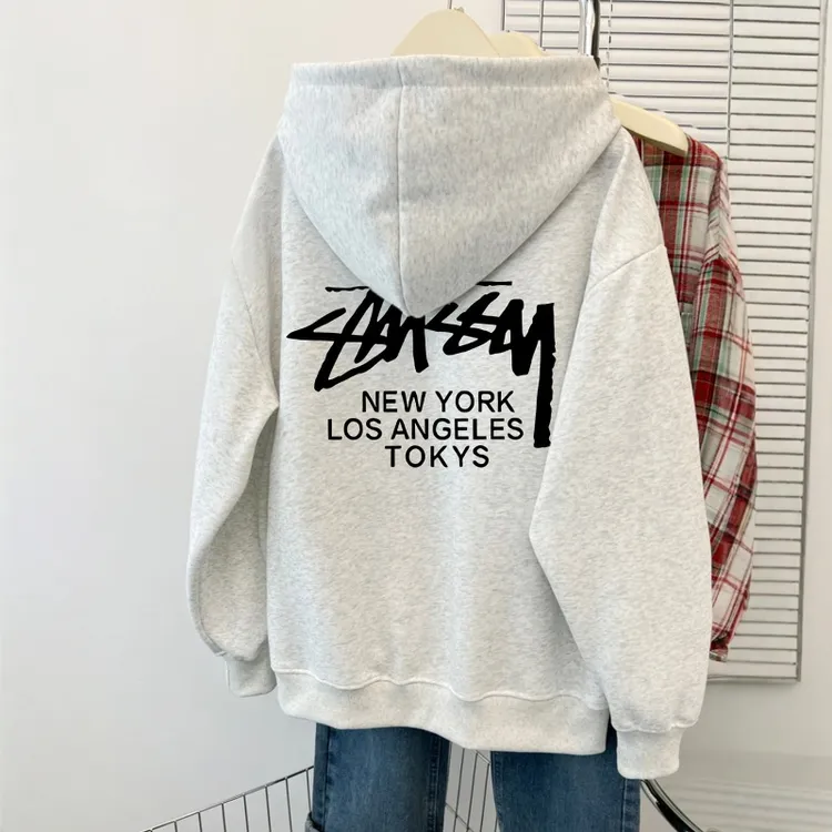 潮牌设计感字母印花连帽卫衣2025秋冬新款宽松学生百搭上衣外套潮