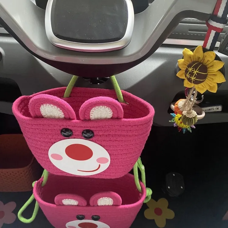 【耐清洗】卡通多功能车载座椅后背车用储物箱车内收纳袋车椅背置
