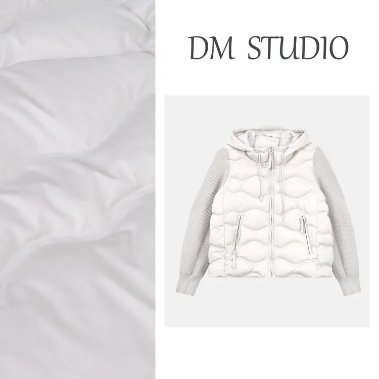 【织羽暖绒】蛋妹大码女装微胖mm冬季连帽保暖休闲羽绒服DM35500