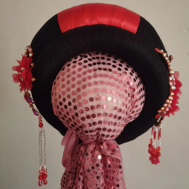 戏曲舞蹈花且店姐闹花灯一体头饰