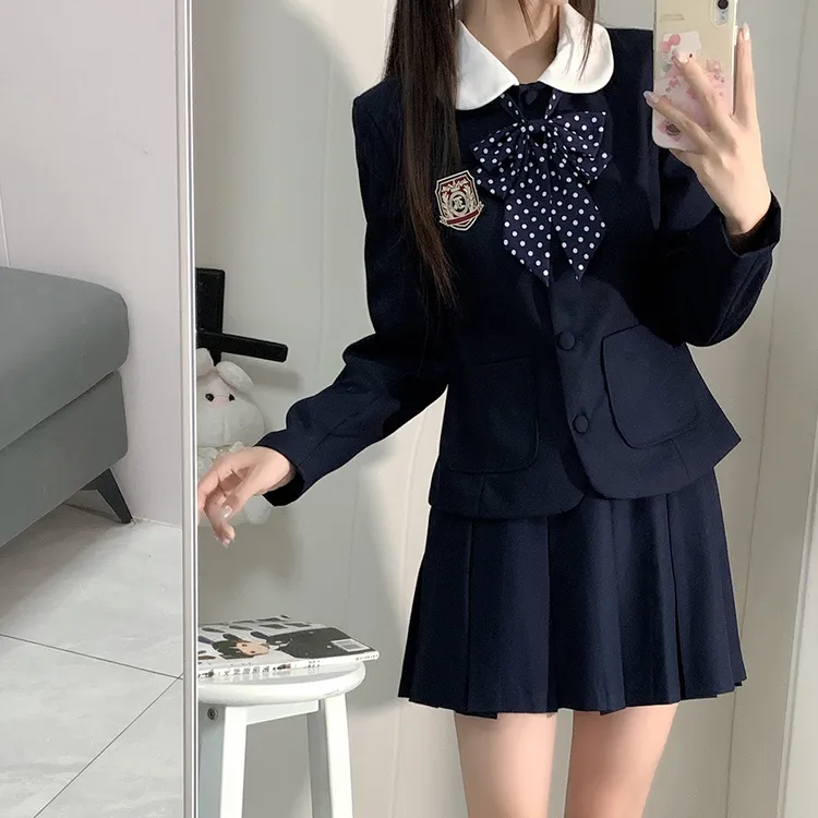 西瓜狼 大板少女JK西装原创西服jk制服套装正版圆领学院风日系
